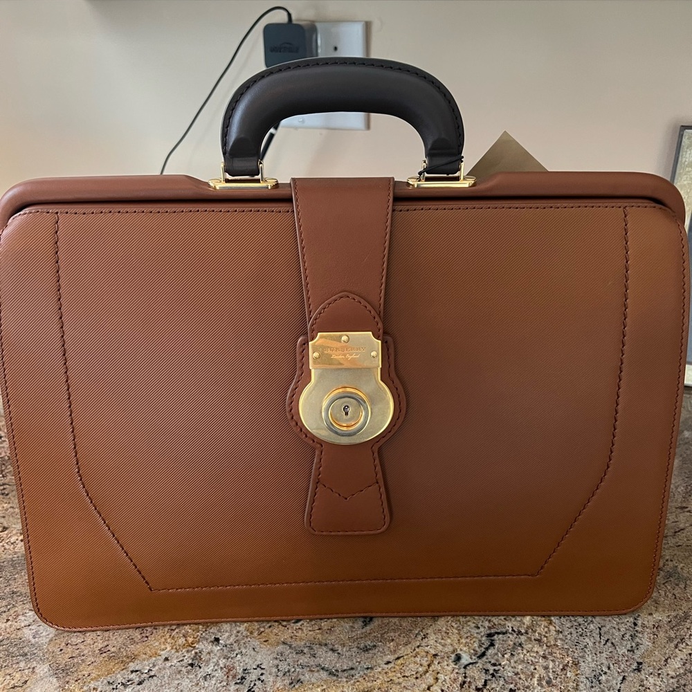 Burberry Mens Briefcase never used with Tags.